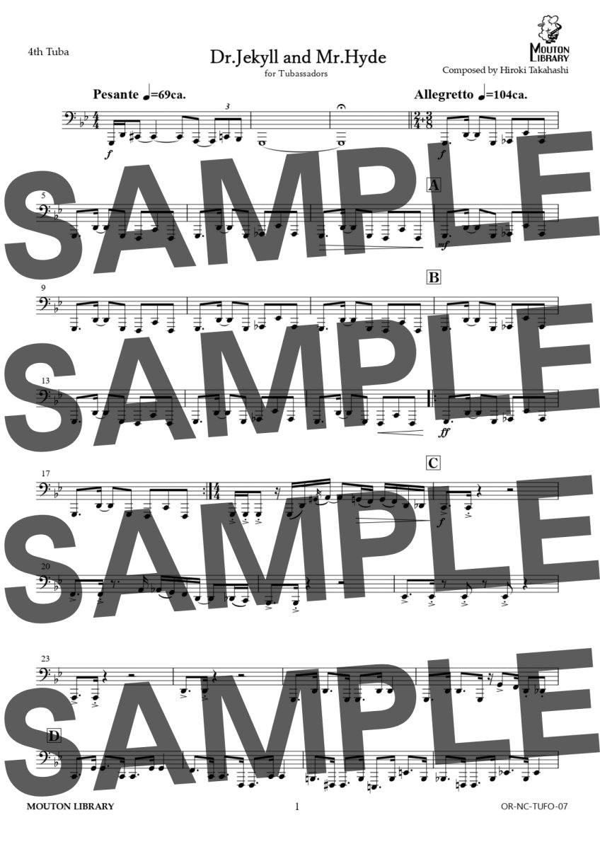 画像7: 【チューバ4重奏】Dr.Jekyll and Mr. Hyde/ジキル博士とハイド氏〈アンサンブル楽譜〉 (7)
