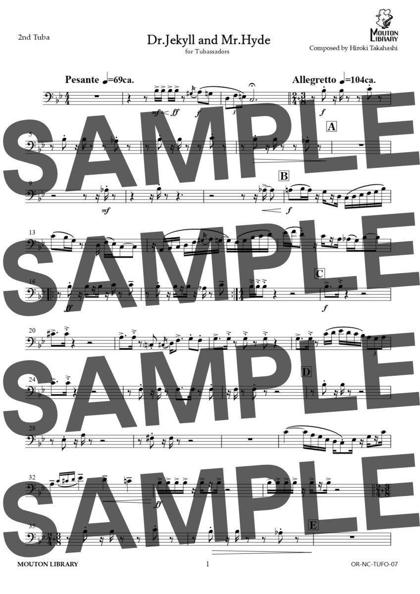 画像5: 【チューバ4重奏】Dr.Jekyll and Mr. Hyde/ジキル博士とハイド氏〈アンサンブル楽譜〉 (5)