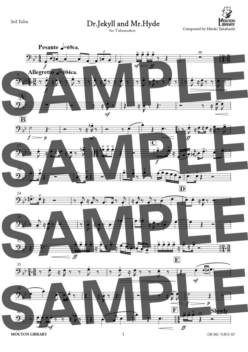 画像6: 【チューバ4重奏】Dr.Jekyll and Mr. Hyde/ジキル博士とハイド氏〈アンサンブル楽譜〉 (6)