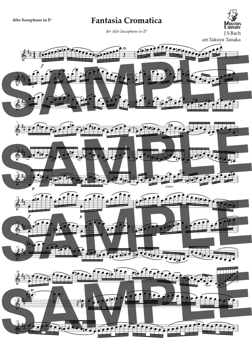 画像2: 【A.sax】半音階的幻想曲 Fantasia Cromatica〈サックスソロ楽譜〉 (2)