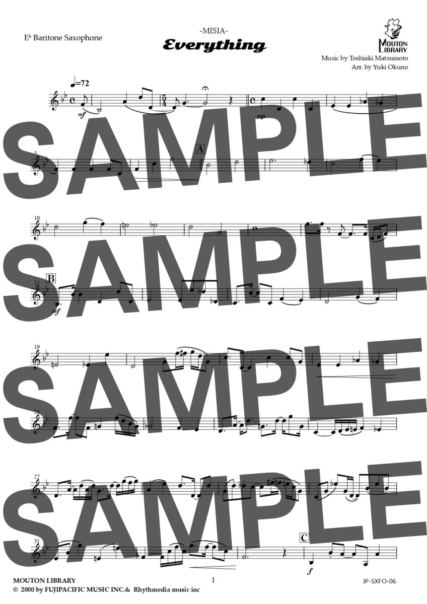 画像6: 【サックス4重奏】Everything〈アンサンブル楽譜〉 (6)