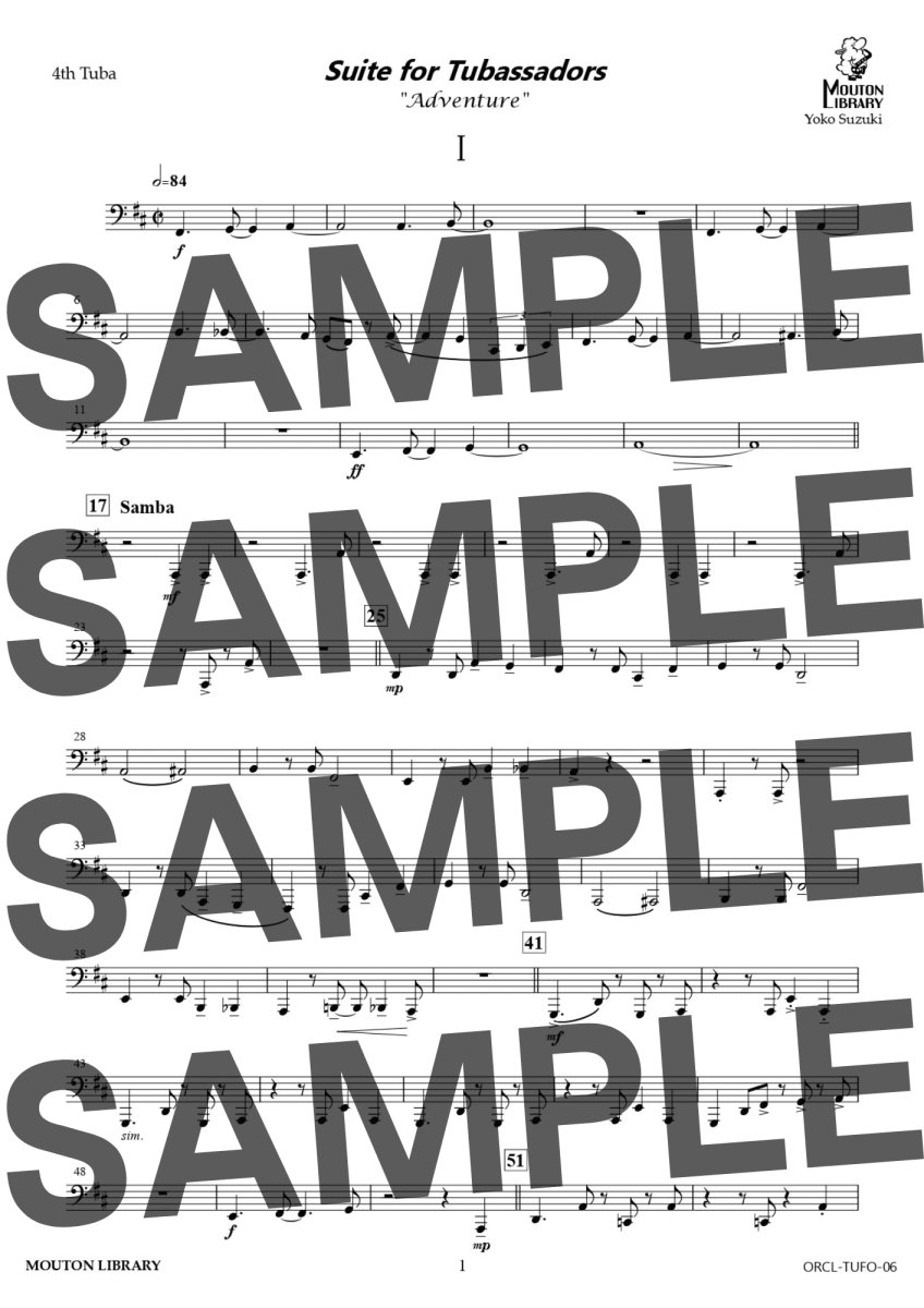 画像6: 【チューバ4重奏】Suite for Tubassadors "Adventure"〈アンサンブル楽譜〉 (6)