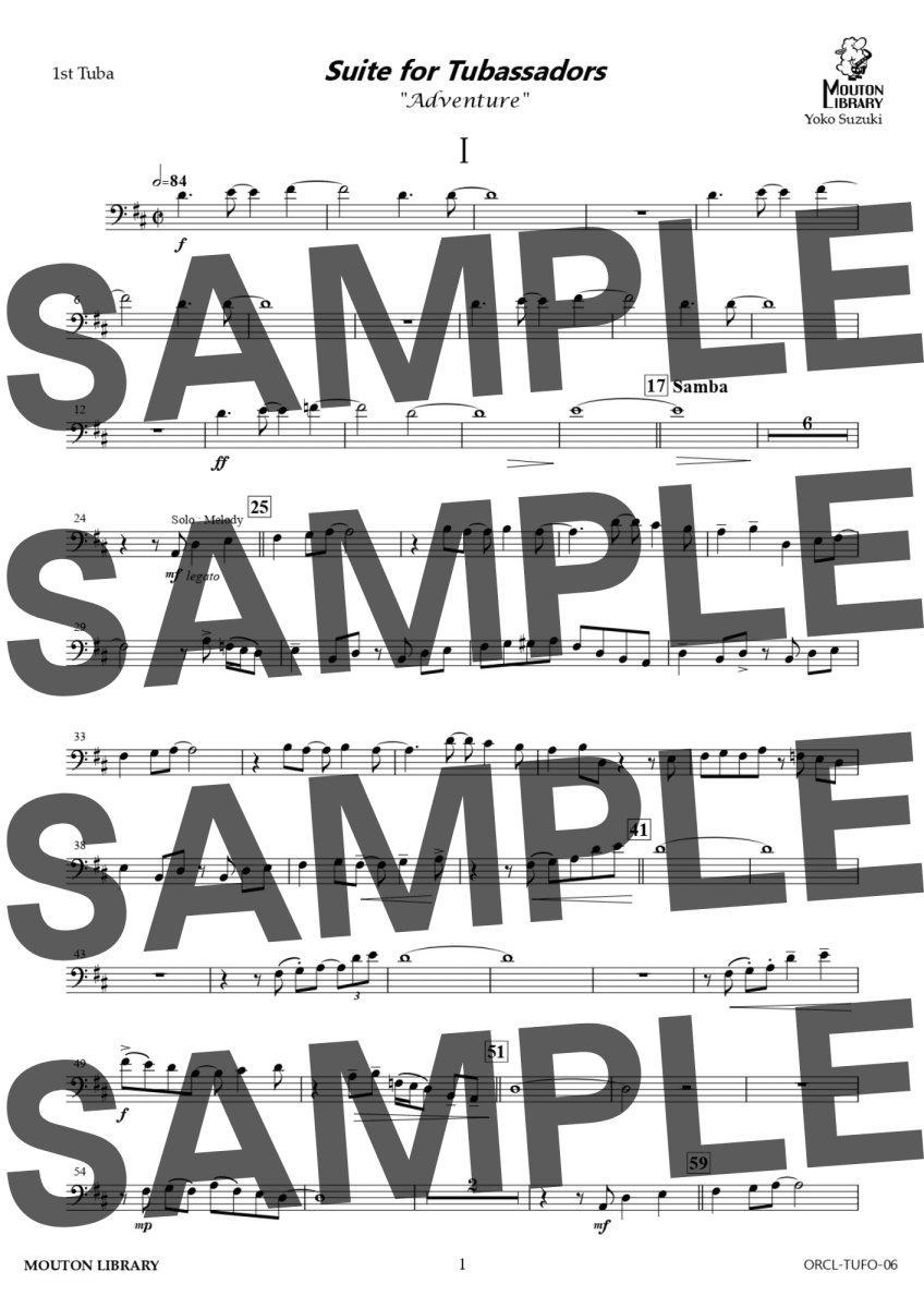 画像3: 【チューバ4重奏】Suite for Tubassadors "Adventure"〈アンサンブル楽譜〉 (3)