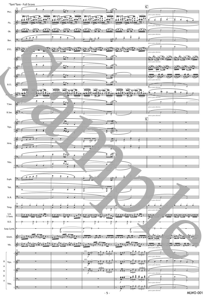 画像3: 【吹奏楽】"fam"fare | 清水大輔〈吹奏楽オリジナル楽譜〉 (3)