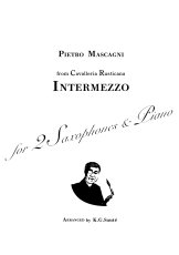 画像1: 【2 A.Sax.+Pf.】『カヴァレリア・ルスティカーナ』より間奏曲 | Intermezzo〈サックスソロ楽譜〉 (1)