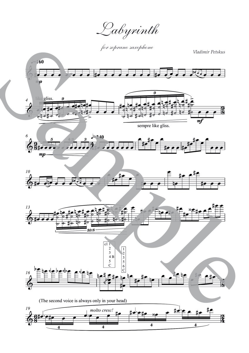 画像3: 【S.Sax.】Labyrinth〈サックスソロ楽譜〉 (3)